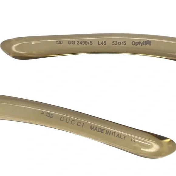 Gucci Eyeglasses Frames Prescription-Ready GG 2499 Optyl Full Rim Rectangle EUC - Picture 7 of 9